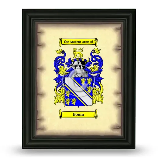 Boum Coat of Arms Framed - Black