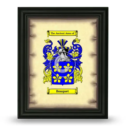 Bouquet Coat of Arms Framed - Black