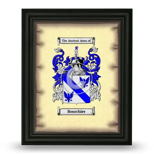 Bourchier Coat of Arms Framed - Black