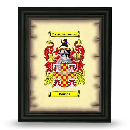 Bouses Coat of Arms Framed - Black
