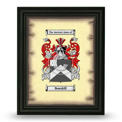 Bouskill Coat of Arms Framed - Black