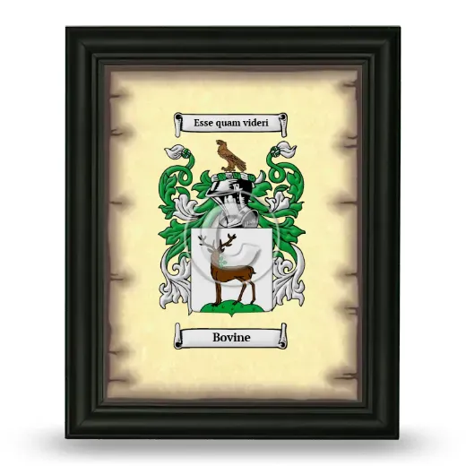 Bovine Coat of Arms Framed - Black