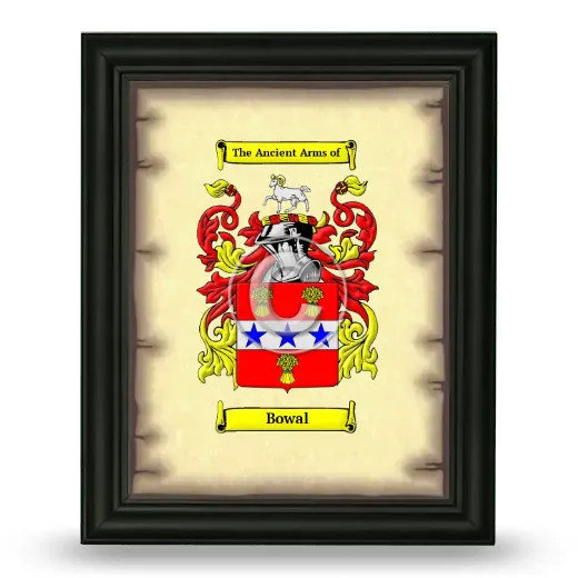 Bowal Coat of Arms Framed - Black