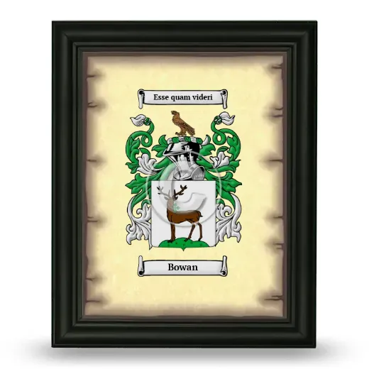 Bowan Coat of Arms Framed - Black