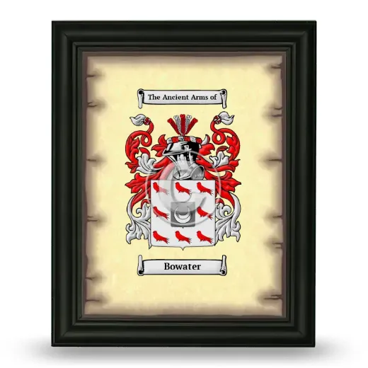 Bowater Coat of Arms Framed - Black