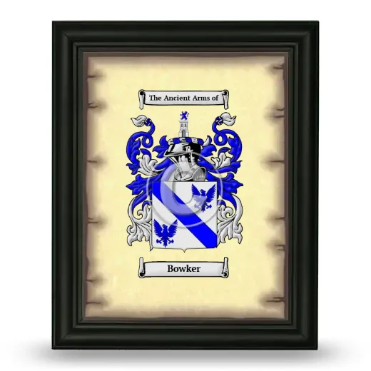 Bowker Coat of Arms Framed - Black