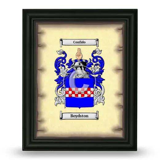 Boydston Coat of Arms Framed - Black