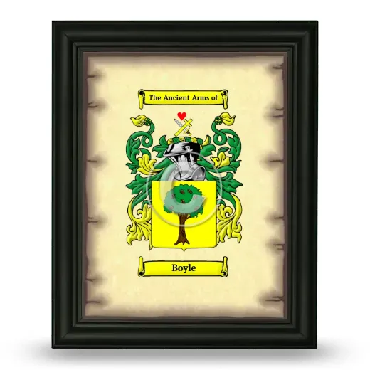 Boyle Coat of Arms Framed - Black