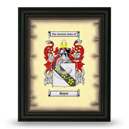 Boyse Coat of Arms Framed - Black