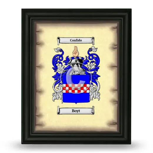 Boyt Coat of Arms Framed - Black