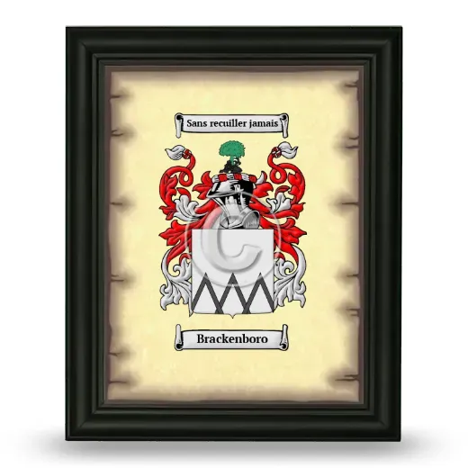 Brackenboro Coat of Arms Framed - Black