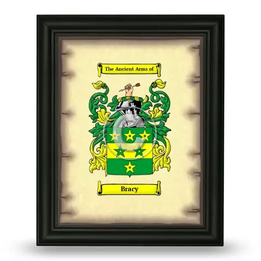 Bracy Coat of Arms Framed - Black