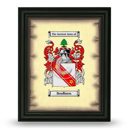 Bradburn Coat of Arms Framed - Black