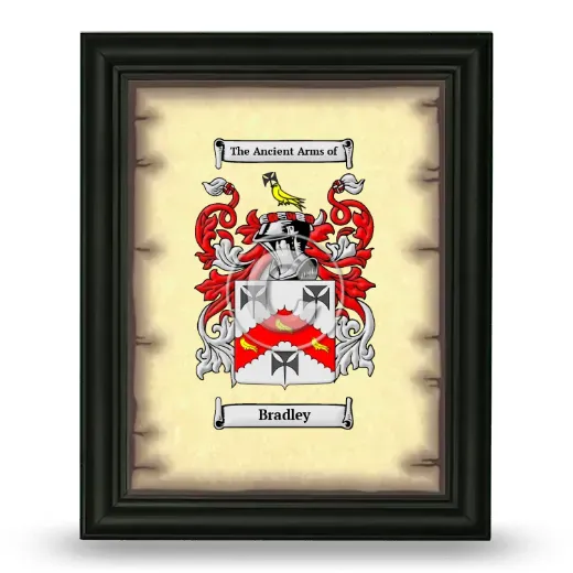 Bradley Coat of Arms Framed - Black