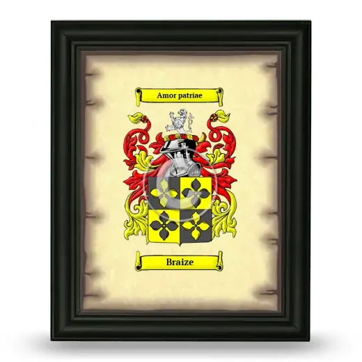 Braize Coat of Arms Framed - Black
