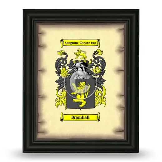 Bramhall Coat of Arms Framed - Black