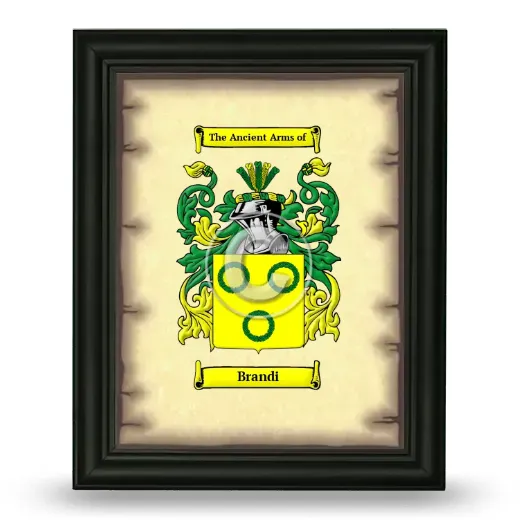 Brandi Coat of Arms Framed - Black