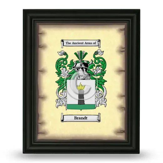 Brandt Coat of Arms Framed - Black