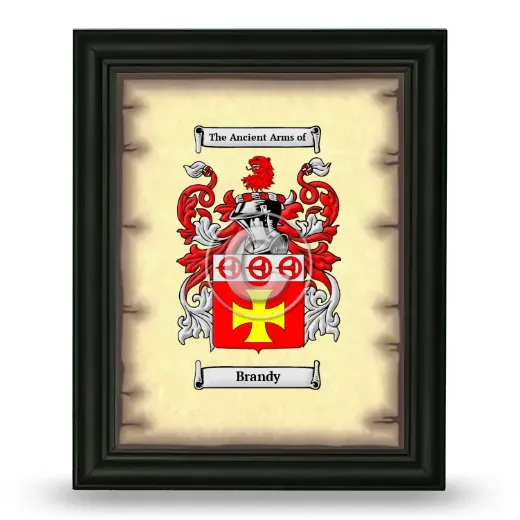 Brandy Coat of Arms Framed - Black