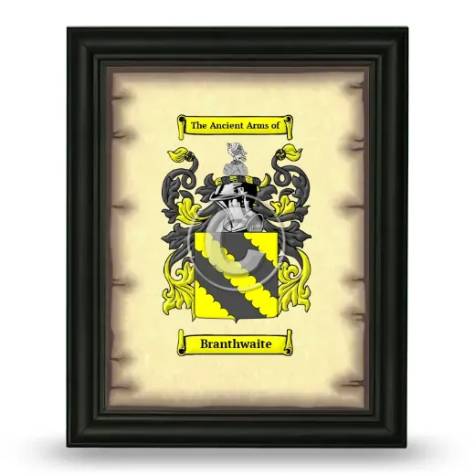 Branthwaite Coat of Arms Framed - Black