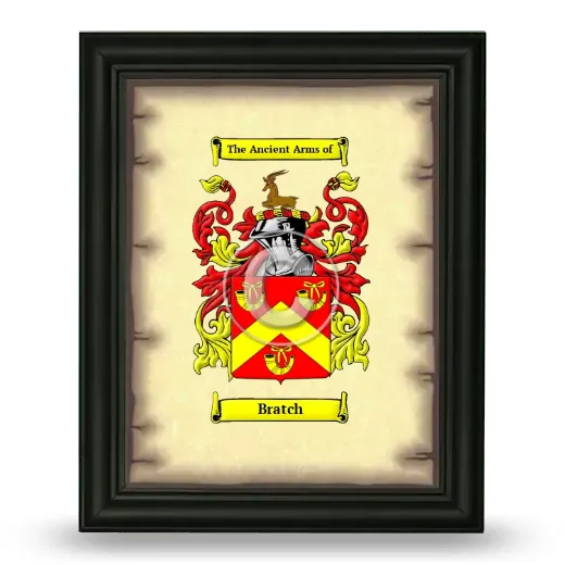 Bratch Coat of Arms Framed - Black