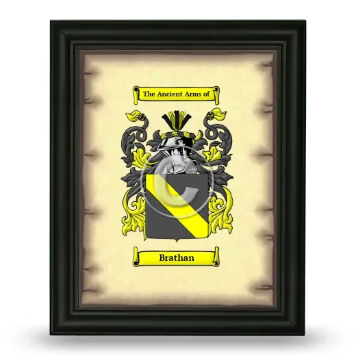 Brathan Coat of Arms Framed - Black