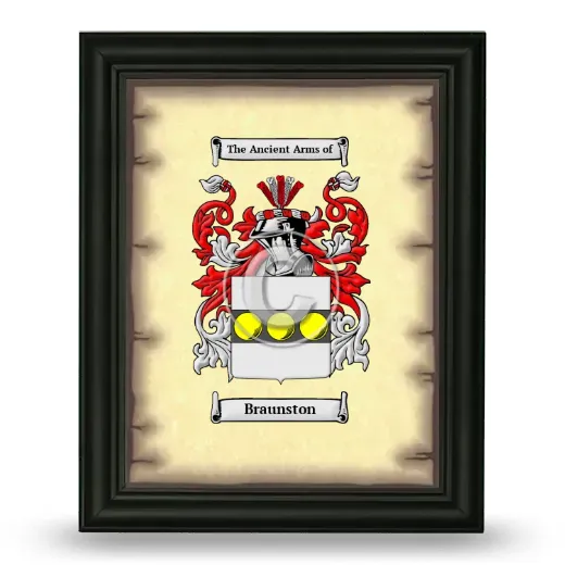 Braunston Coat of Arms Framed - Black