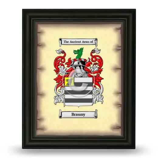 Brauny Coat of Arms Framed - Black