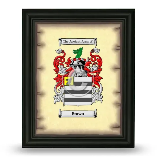 Brawn Coat of Arms Framed - Black