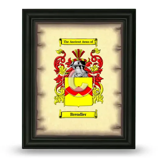 Brendler Coat of Arms Framed - Black