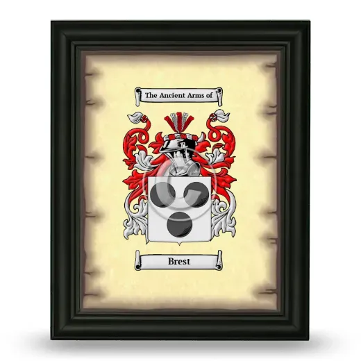 Brest Coat of Arms Framed - Black
