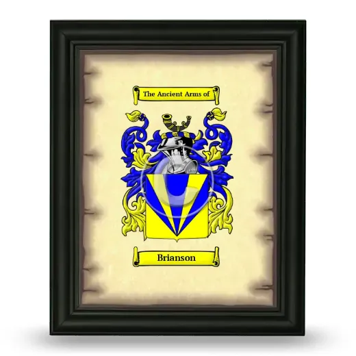 Brianson Coat of Arms Framed - Black