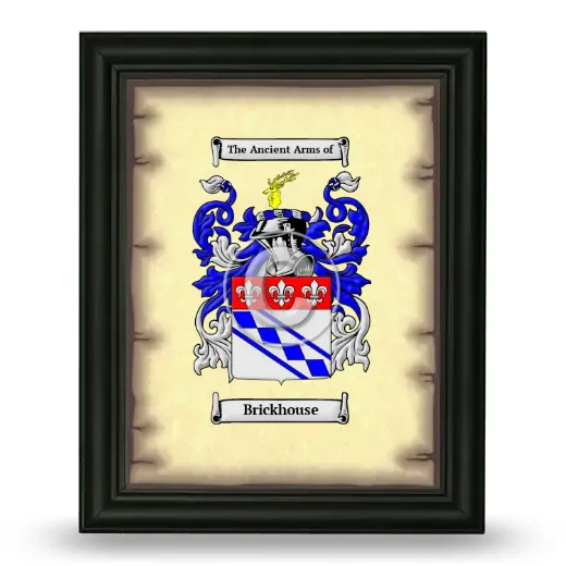 Brickhouse Coat of Arms Framed - Black
