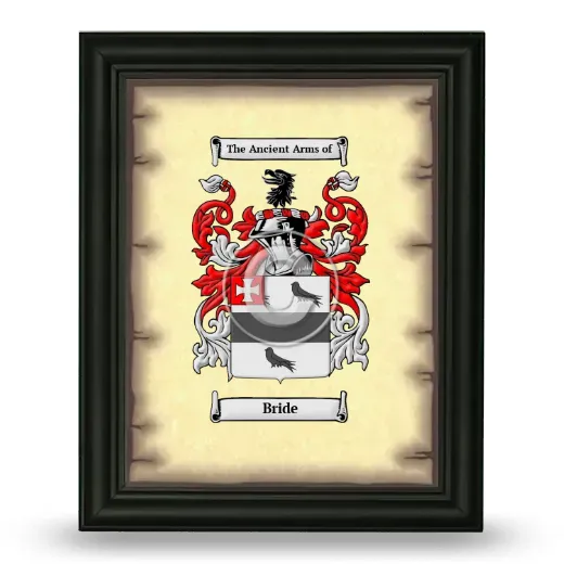 Bride Coat of Arms Framed - Black