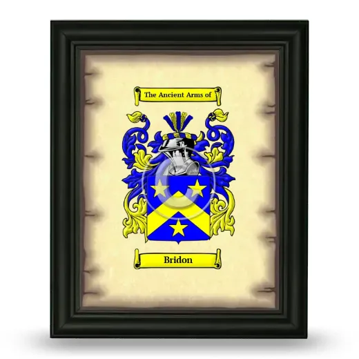 Bridon Coat of Arms Framed - Black