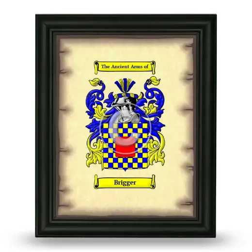 Brigger Coat of Arms Framed - Black