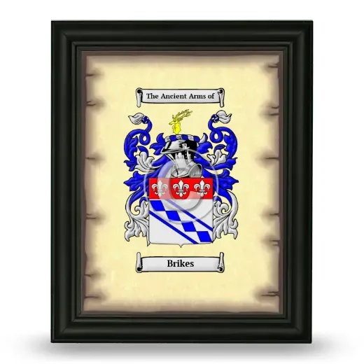 Brikes Coat of Arms Framed - Black