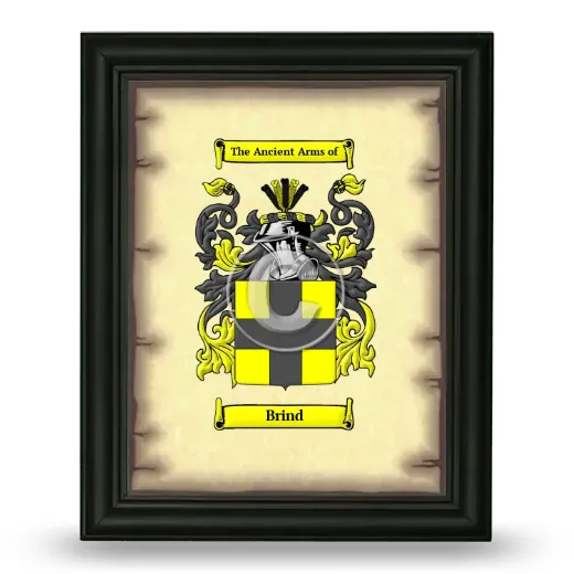 Brind Coat of Arms Framed - Black