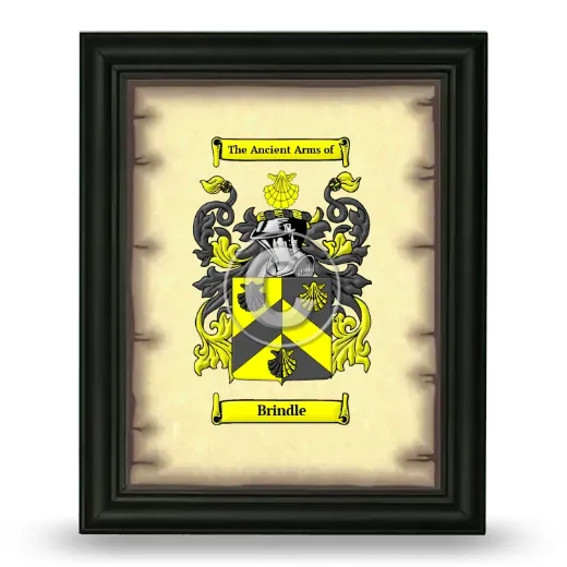 Brindle Coat of Arms Framed - Black