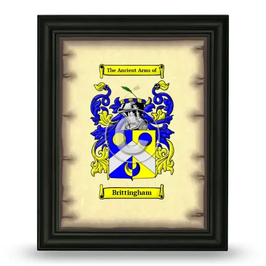 Brittingham Coat of Arms Framed - Black