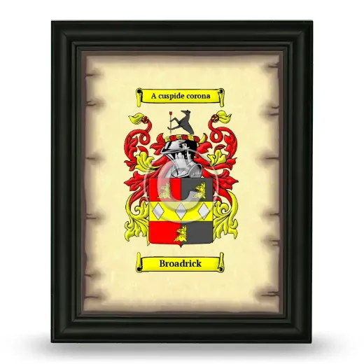 Broadrick Coat of Arms Framed - Black