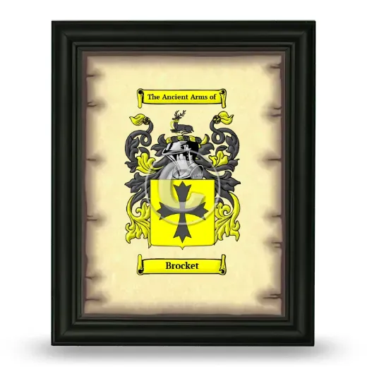Brocket Coat of Arms Framed - Black