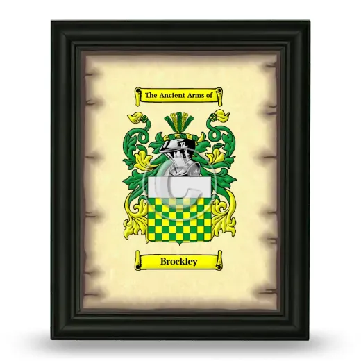 Brockley Coat of Arms Framed - Black
