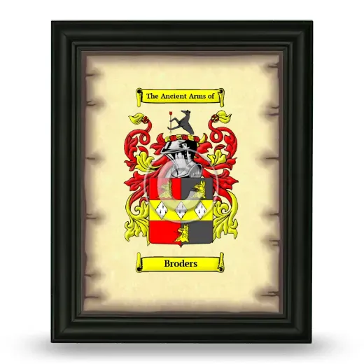 Broders Coat of Arms Framed - Black