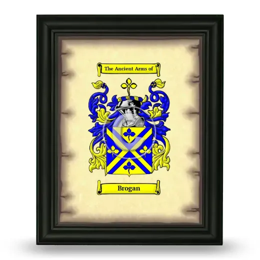 Brogan Coat of Arms Framed - Black