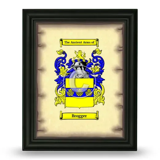 Brogger Coat of Arms Framed - Black