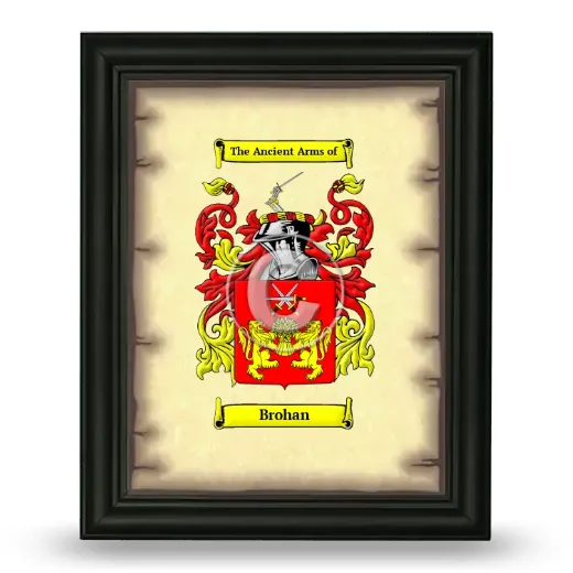 Brohan Coat of Arms Framed - Black