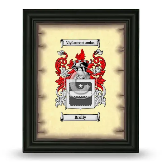 Brolly Coat of Arms Framed - Black