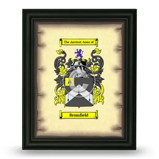 Bromfield Coat of Arms Framed - Black