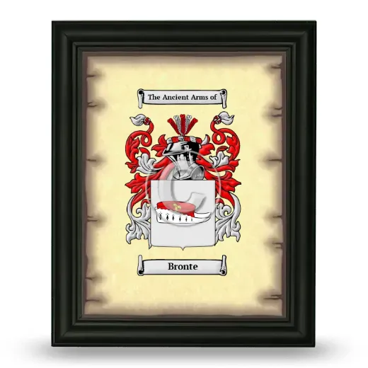 Bronte Coat of Arms Framed - Black